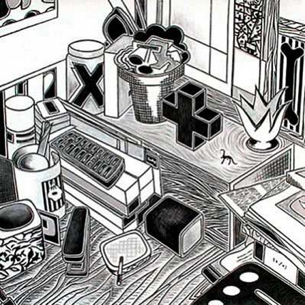 Stella Veldkamp, ‘Mind You...’, krijtpapier, 120 x 120 cm. 2002.jpg