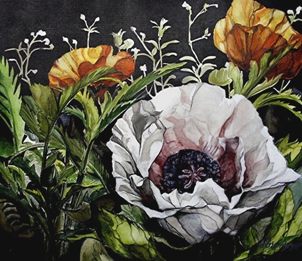 Tuin B 2004 (papaver) 75x65 cm. acryl op doek.jpg