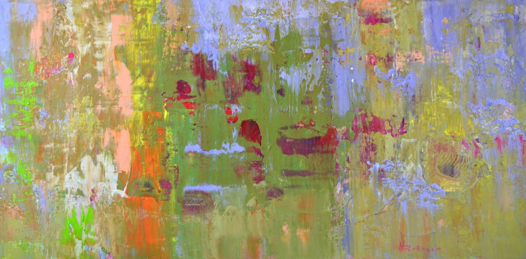 Vania Bouwmeester Pentcheva, ‘French Bluebells,’ 2018. Acrylic, Oil on Linen , 80x160cm