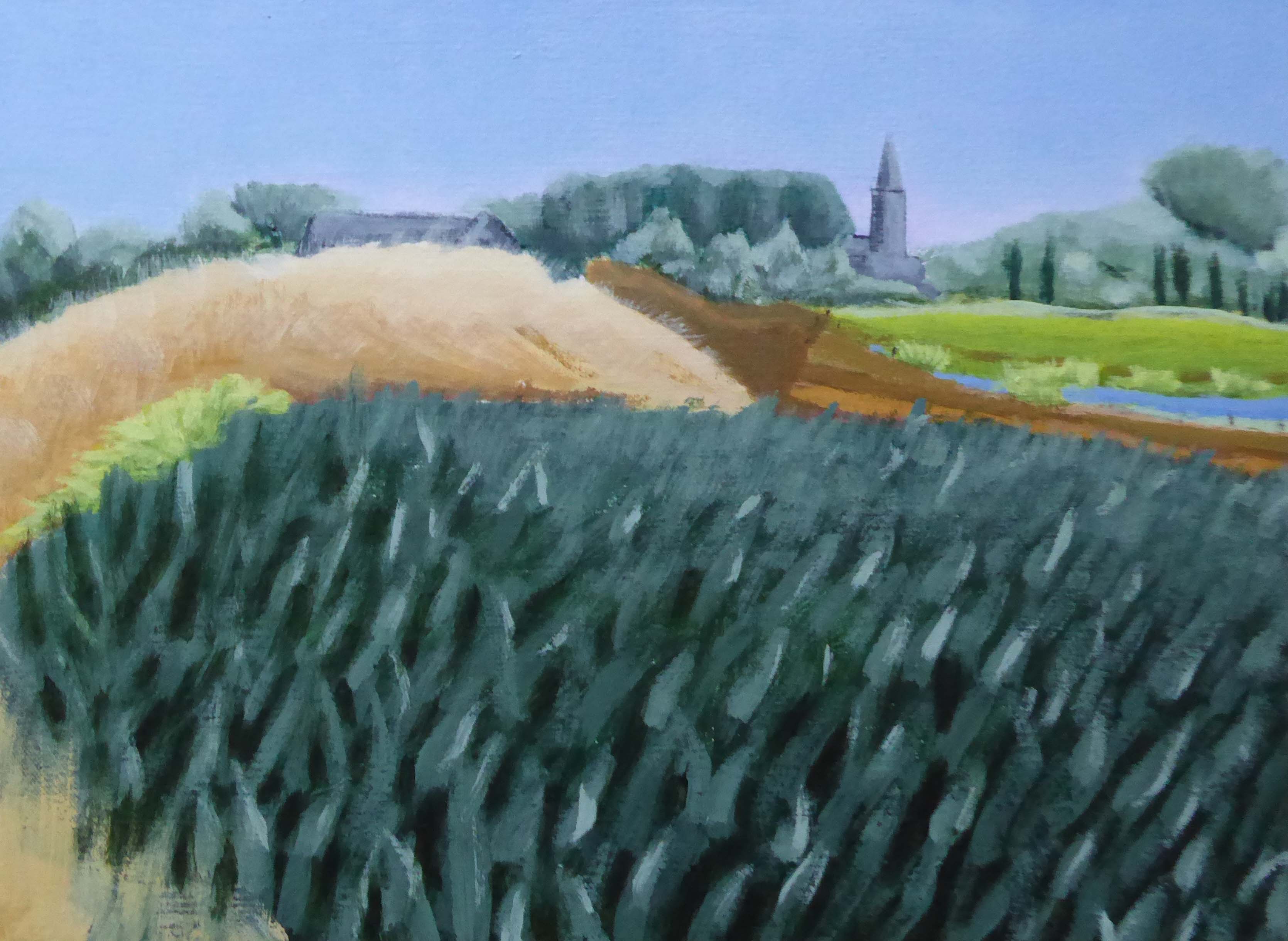 Zicht op Doesburg, 2019, acryl op doek, 30 x 40 cm - Anneke Zwager