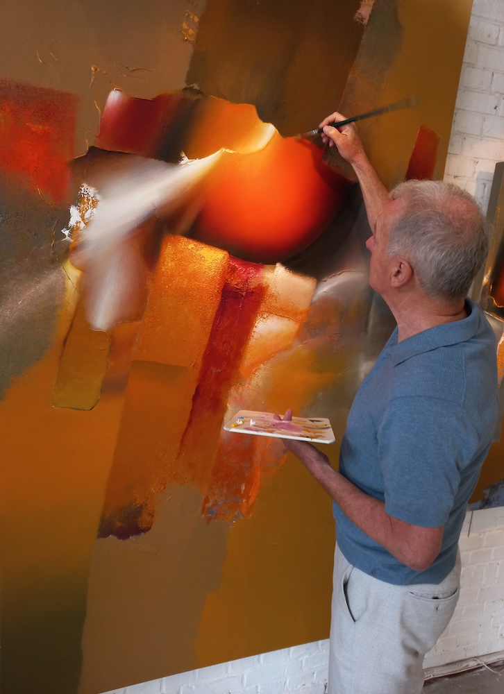 Arie Koning aan het werk