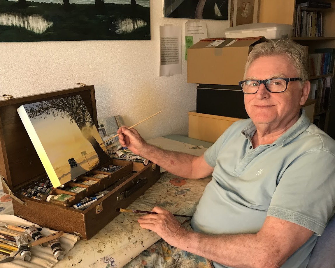 Hans Pekelharing aan het werk