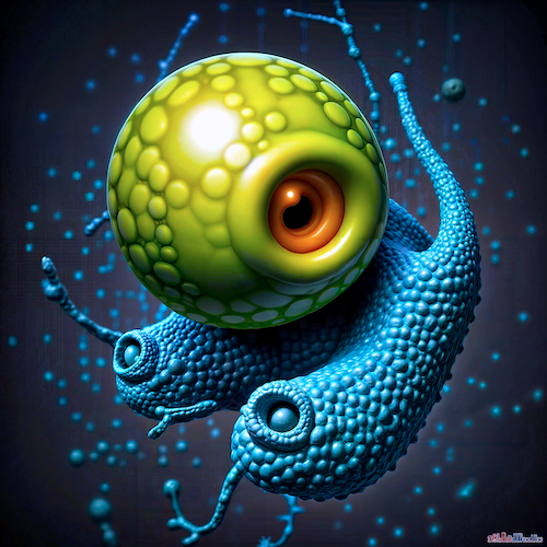 Protoplasm single cell, 01 40x40cm print op acryl-glas04