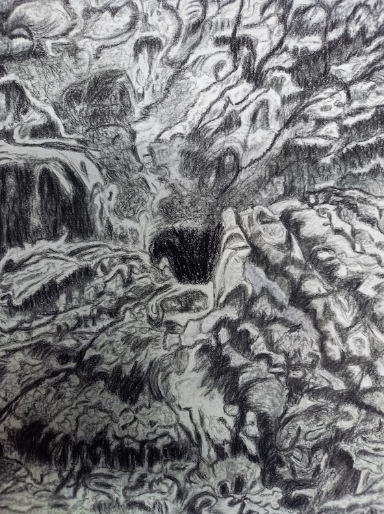 Stukje strandpaal - Loes van Unen-Kolmeijer