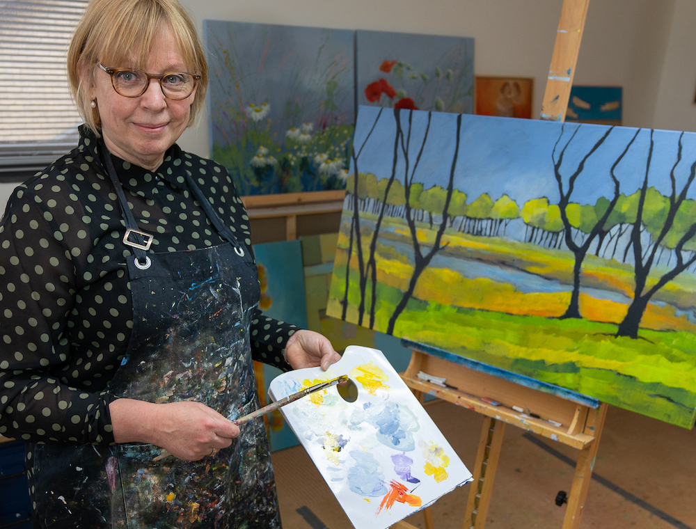 Marijke Prins aan het werk