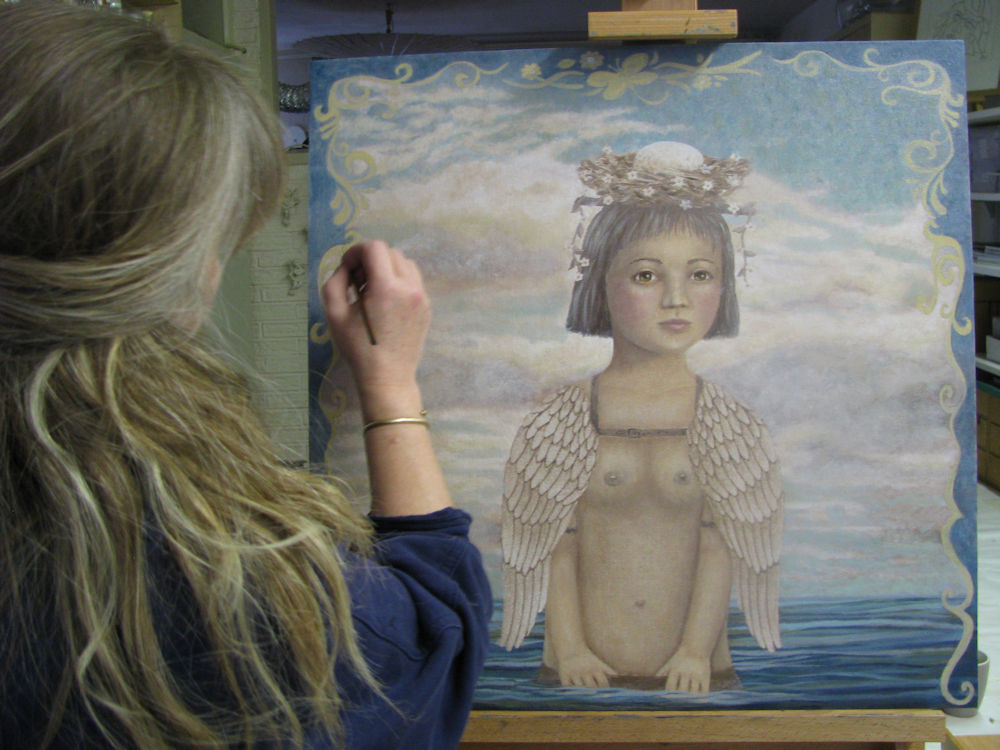 Riann van Nieuwkerk aan het werk