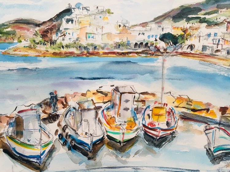 Vissershaven Paros — Sylvia van Berkel
