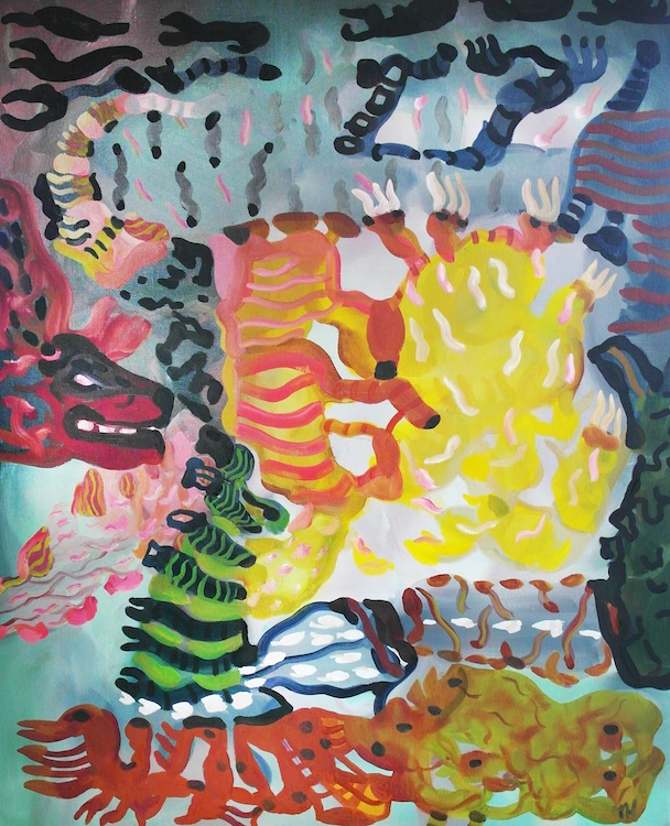 Wraak, 2019; olie op linnen; 100 x120 cm &mdash; Thea Peters