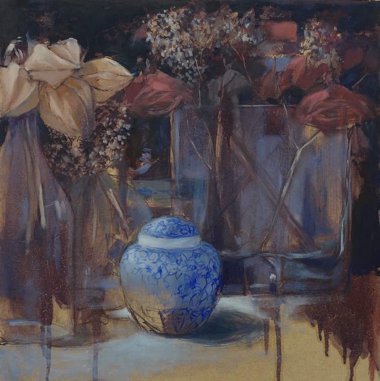 Stilleven met blauw Chinees potje - Willem Bultman